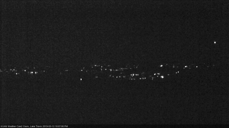 Lake Travis webcam, March 13, 2019 9:10 PM CT