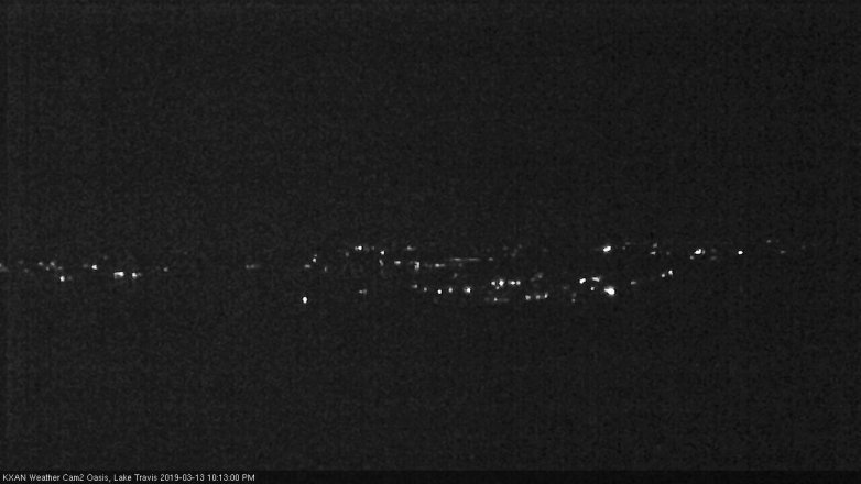 Lake Travis webcam, March 13, 2019 9:15 PM CT