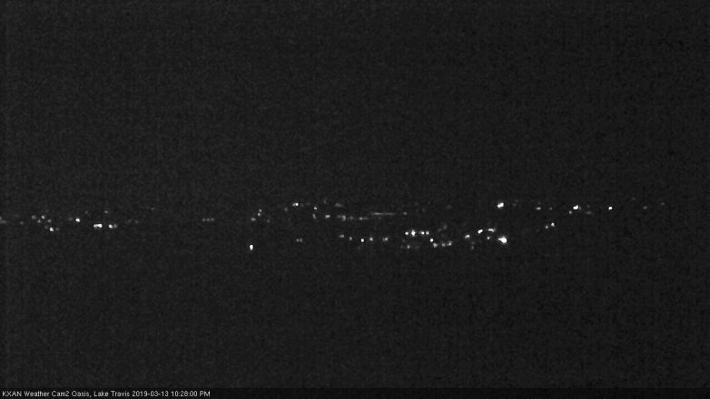 Lake Travis webcam, March 13, 2019 9:30 PM CT