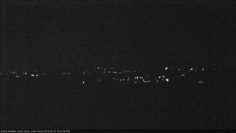 Lake Travis webcam, March 13, 2019 9:40 PM CT