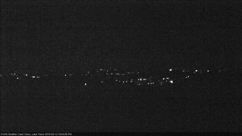Lake Travis webcam, March 13, 2019 9:45 PM CT