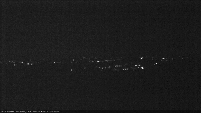 Lake Travis webcam, March 13, 2019 9:50 PM CT