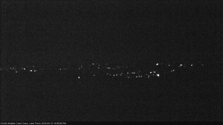 Lake Travis webcam, March 13, 2019 10:00 PM CT