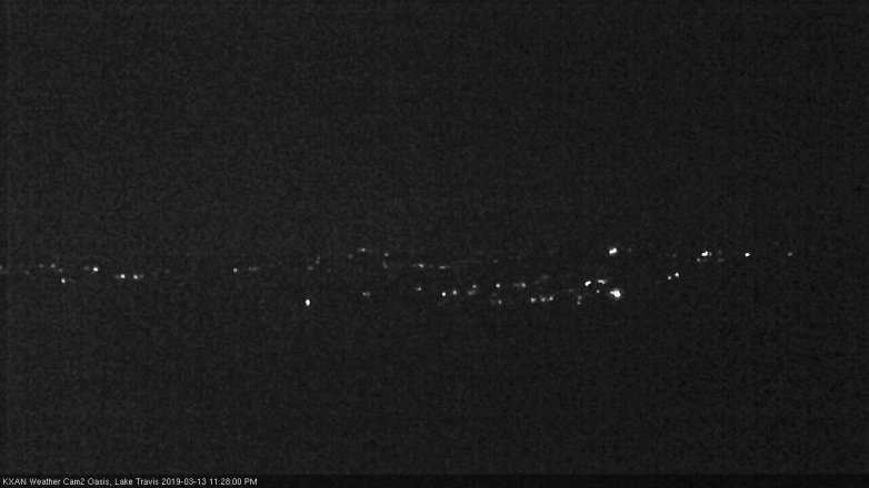 Lake Travis webcam, March 13, 2019 10:30 PM CT