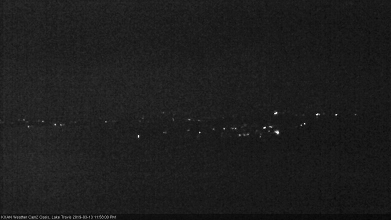 Lake Travis webcam, March 13, 2019 11:00 PM CT