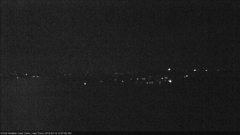 Lake Travis webcam, March 13, 2019 11:10 PM CT