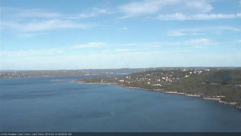 Lake Travis webcam, March 14, 2019 9:00 AM CT