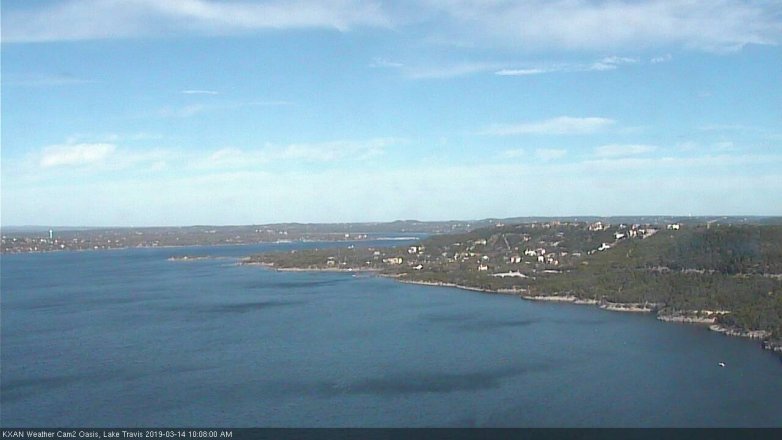 Lake Travis webcam, March 14, 2019 9:10 AM CT