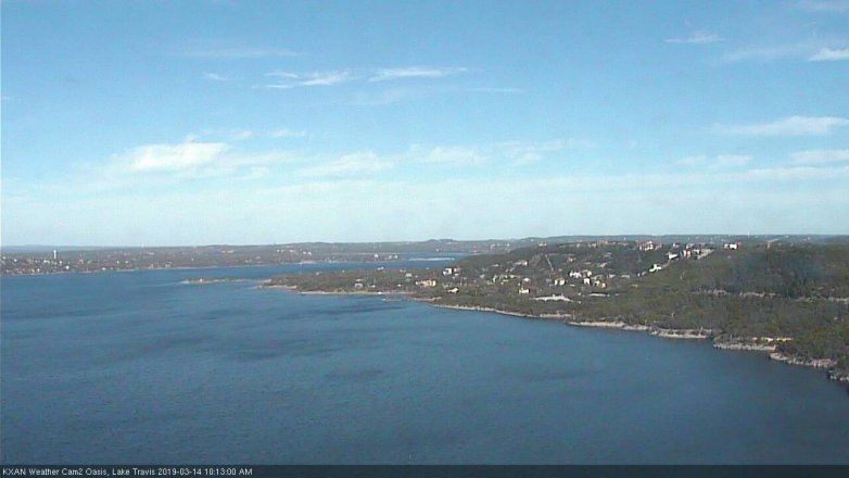Lake Travis webcam, March 14, 2019 9:15 AM CT
