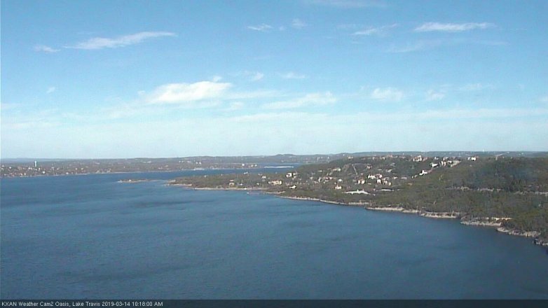 Lake Travis webcam, March 14, 2019 9:20 AM CT