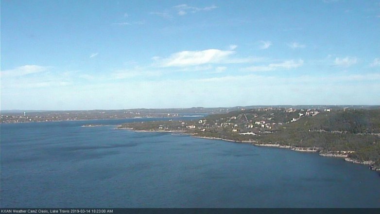 Lake Travis webcam, March 14, 2019 9:25 AM CT
