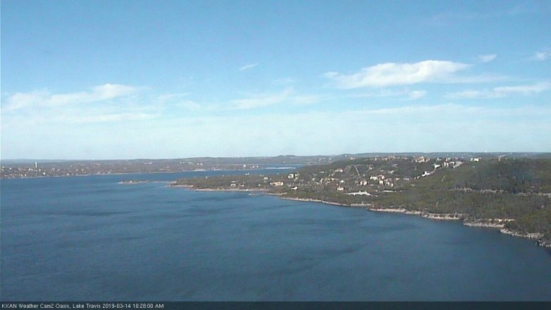 Lake Travis webcam, March 14, 2019 9:30 AM CT