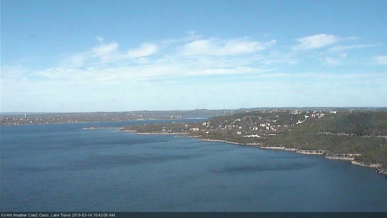 Lake Travis webcam, March 14, 2019 9:45 AM CT