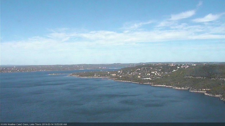 Lake Travis webcam, March 14, 2019 9:55 AM CT