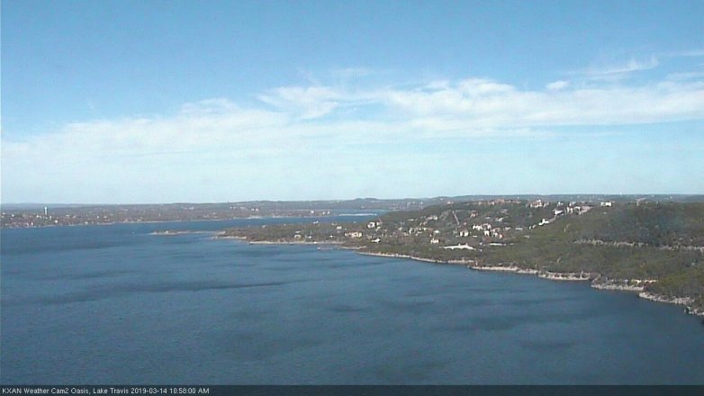 Lake Travis webcam, March 14, 2019 10:00 AM CT