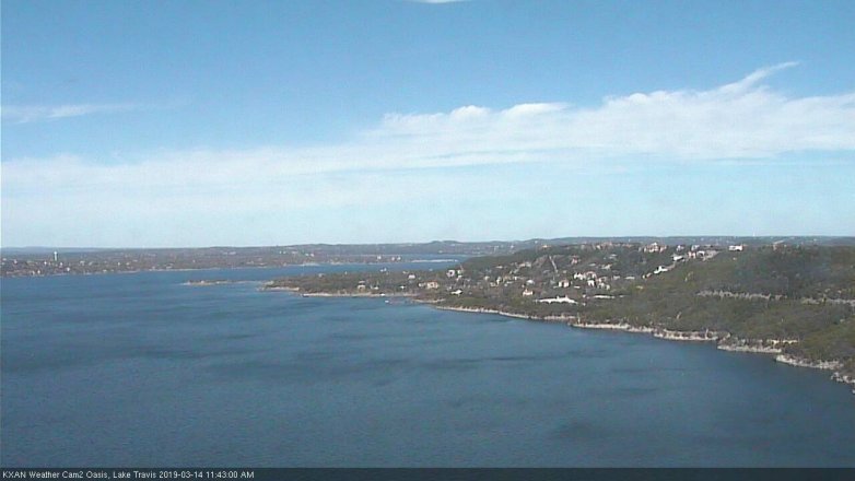 Lake Travis webcam, March 14, 2019 10:45 AM CT