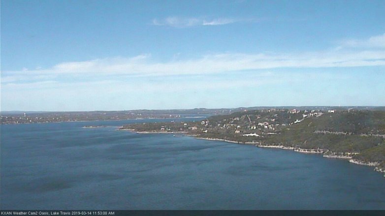 Lake Travis webcam, March 14, 2019 10:55 AM CT