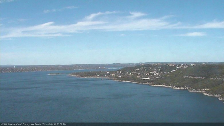 Lake Travis webcam, March 14, 2019 11:25 AM CT