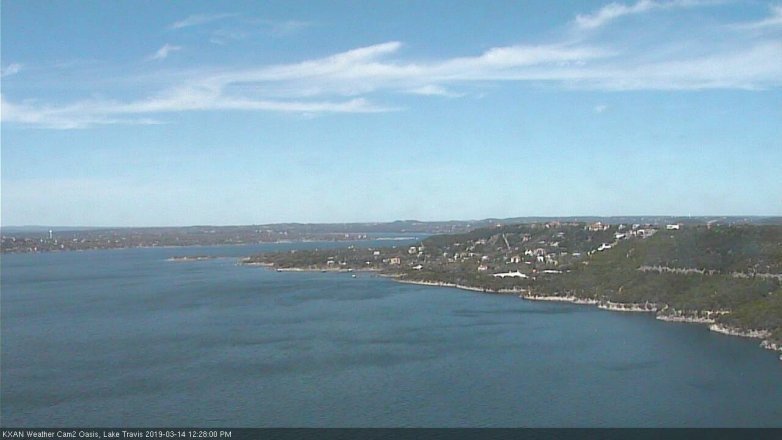 Lake Travis webcam, March 14, 2019 11:30 AM CT