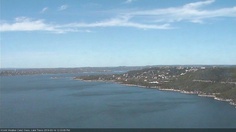 Lake Travis webcam, March 14, 2019 11:35 AM CT