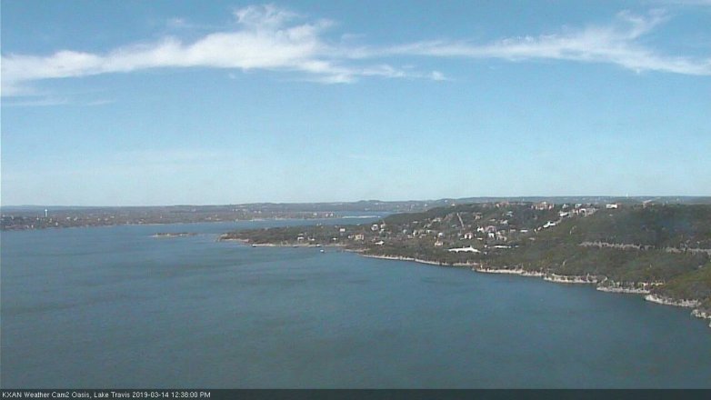 Lake Travis webcam, March 14, 2019 11:40 AM CT