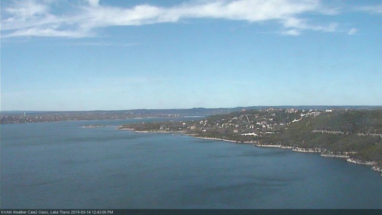 Lake Travis webcam, March 14, 2019 11:45 AM CT