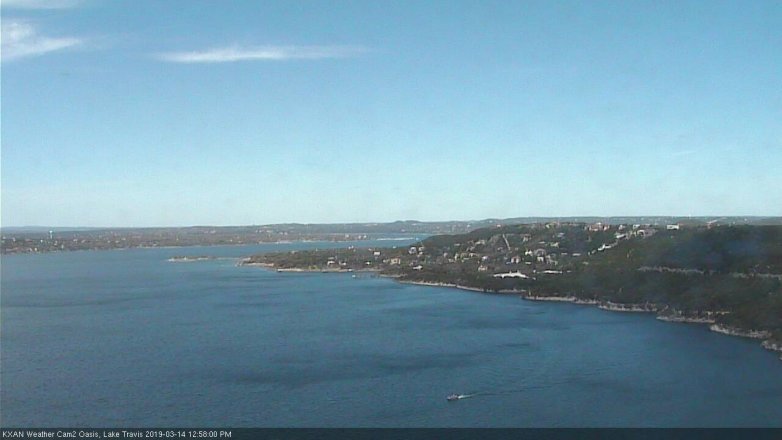 Lake Travis webcam, March 14, 2019 12:00 PM CT