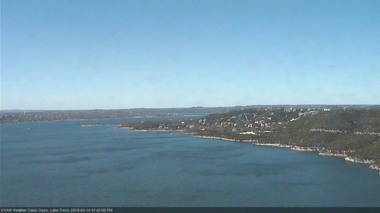 Lake Travis webcam, March 14, 2019 12:45 PM CT