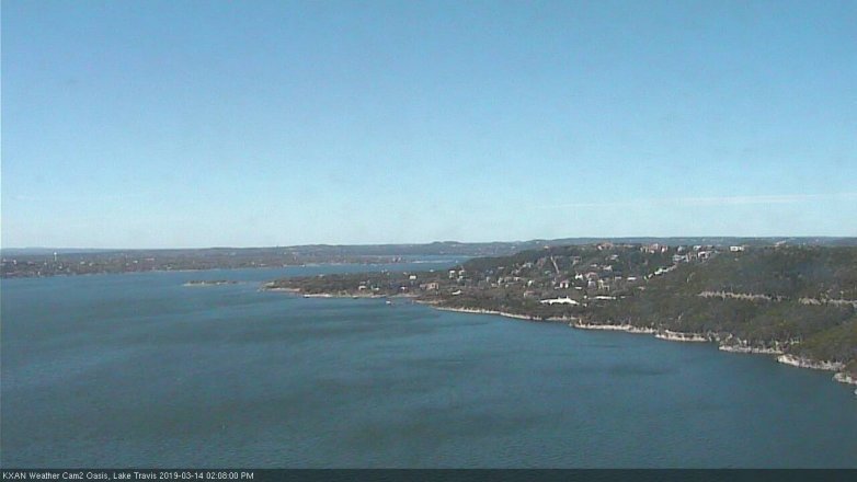 Lake Travis webcam, March 14, 2019 1:10 PM CT