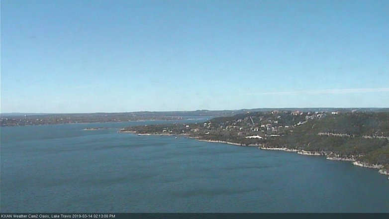 Lake Travis webcam, March 14, 2019 1:15 PM CT
