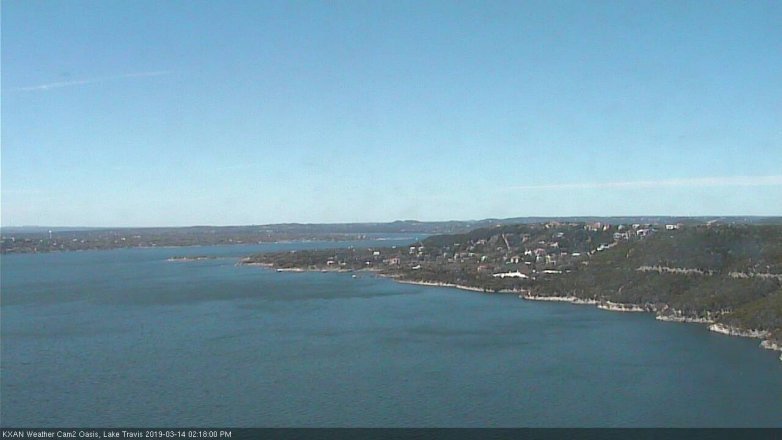 Lake Travis webcam, March 14, 2019 1:20 PM CT