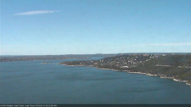 Lake Travis webcam, March 14, 2019 1:25 PM CT