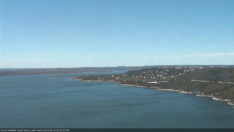 Lake Travis webcam, March 14, 2019 1:35 PM CT