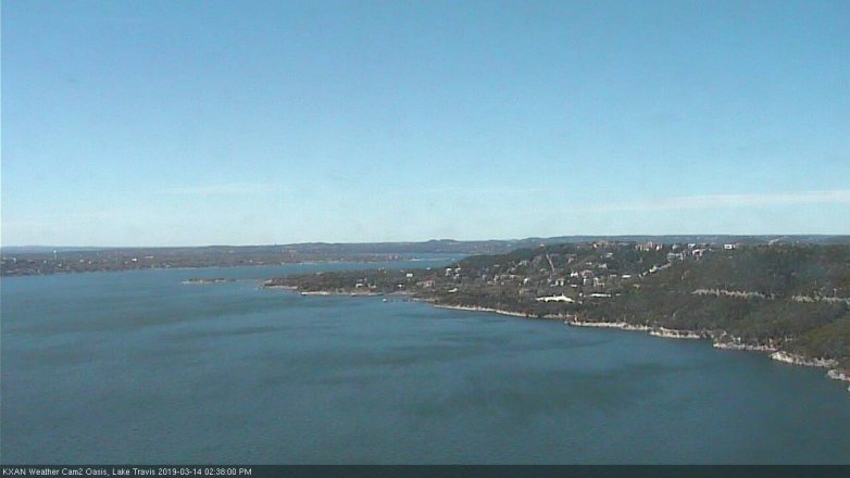 Lake Travis webcam, March 14, 2019 1:40 PM CT