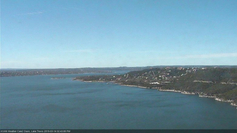 Lake Travis webcam, March 14, 2019 1:45 PM CT