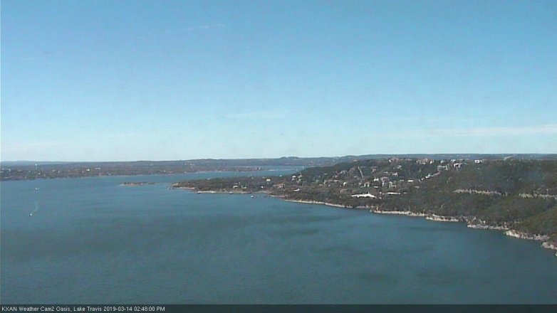 Lake Travis webcam, March 14, 2019 1:50 PM CT