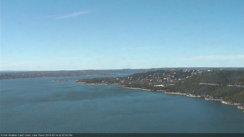 Lake Travis webcam, March 14, 2019 1:55 PM CT