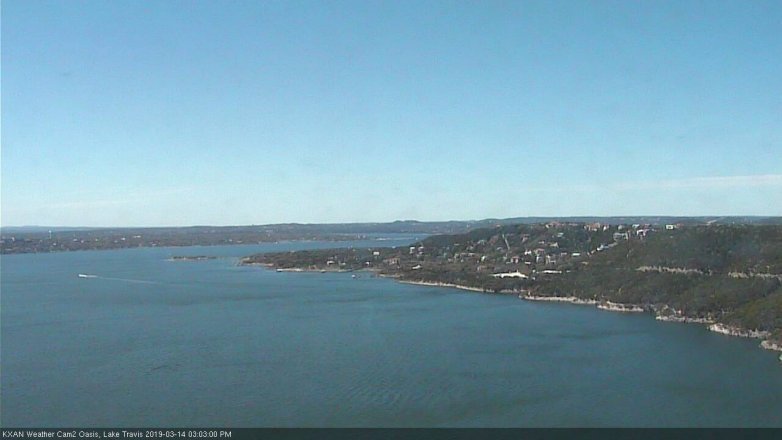 Lake Travis webcam, March 14, 2019 2:05 PM CT