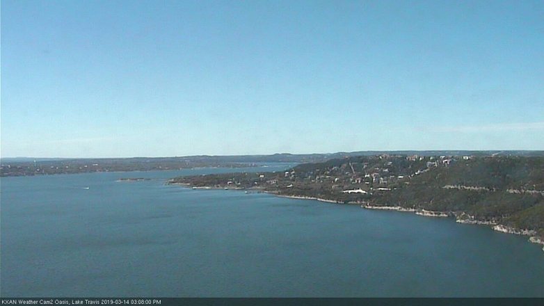 Lake Travis webcam, March 14, 2019 2:10 PM CT
