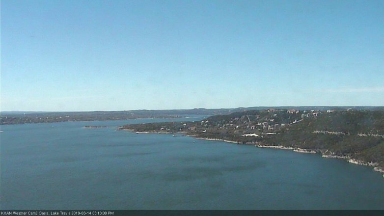 Lake Travis webcam, March 14, 2019 2:15 PM CT