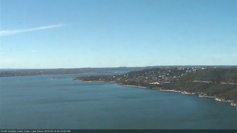 Lake Travis webcam, March 14, 2019 2:25 PM CT
