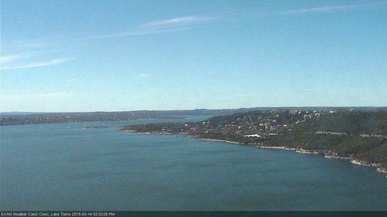 Lake Travis webcam, March 14, 2019 2:35 PM CT