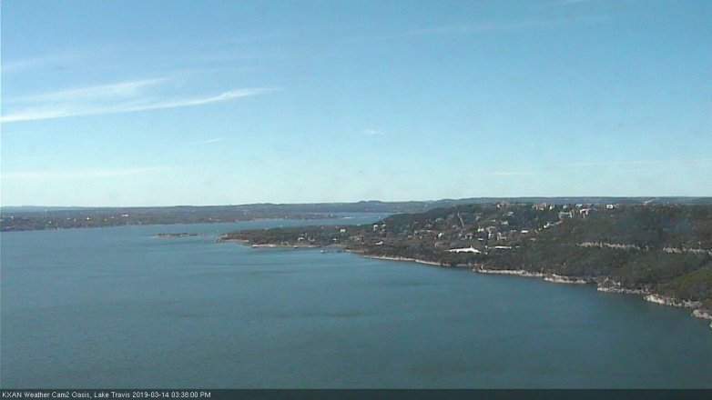Lake Travis webcam, March 14, 2019 2:40 PM CT