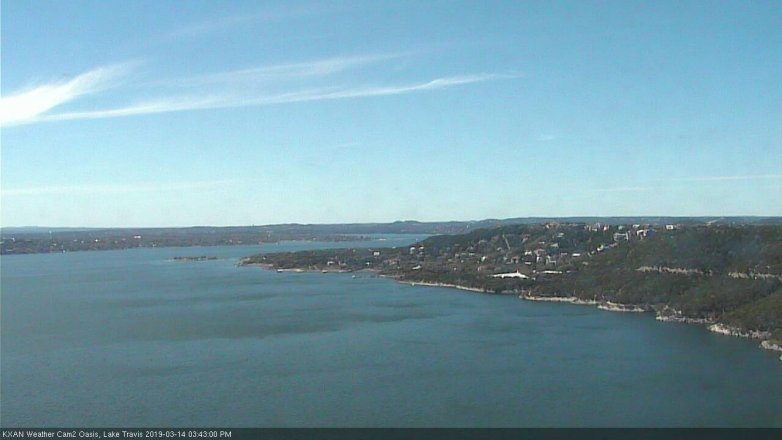 Lake Travis webcam, March 14, 2019 2:45 PM CT