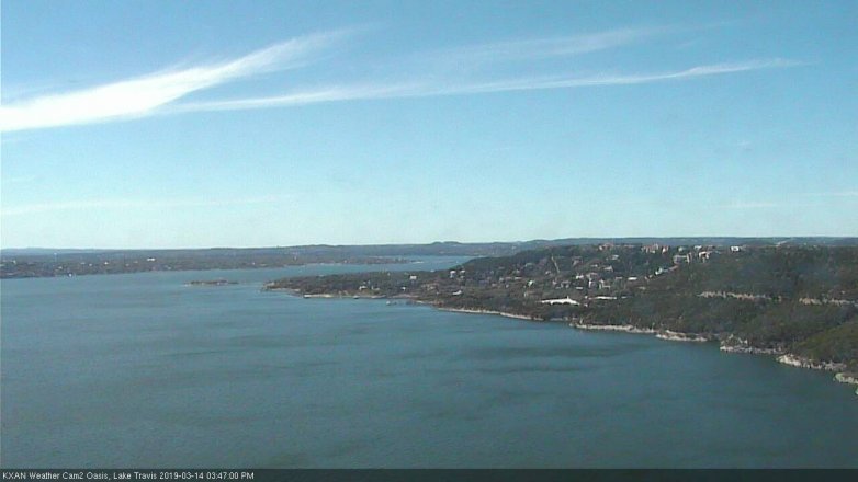 Lake Travis webcam, March 14, 2019 2:50 PM CT