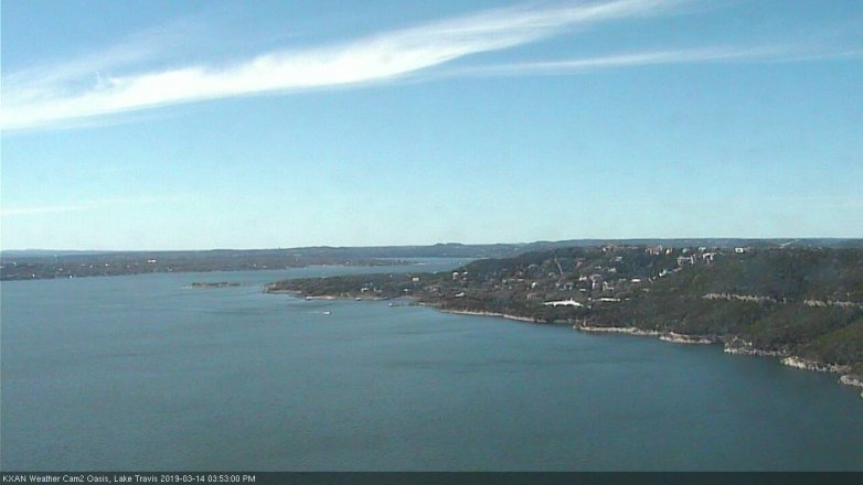 Lake Travis webcam, March 14, 2019 2:55 PM CT