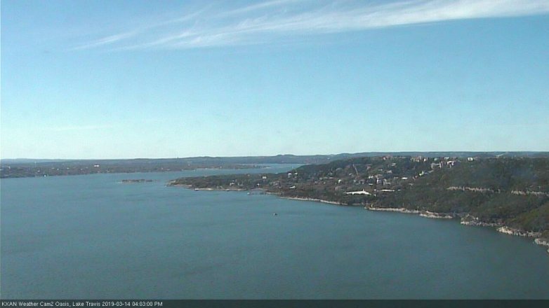 Lake Travis webcam, March 14, 2019 3:05 PM CT