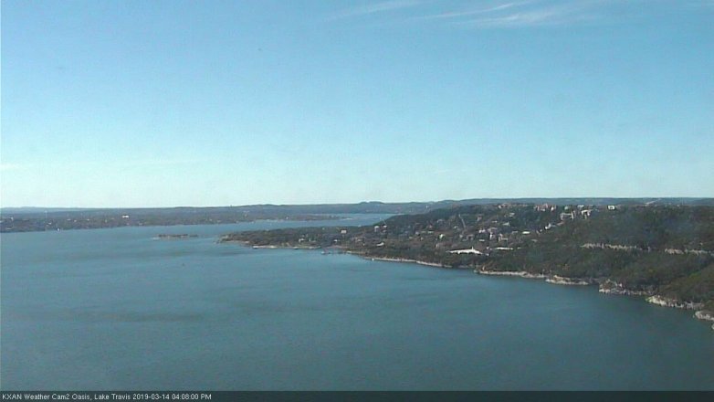 Lake Travis webcam, March 14, 2019 3:10 PM CT