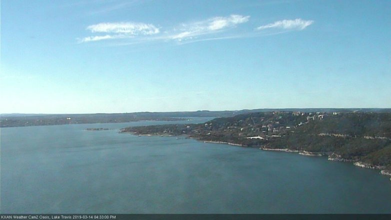 Lake Travis webcam, March 14, 2019 3:35 PM CT