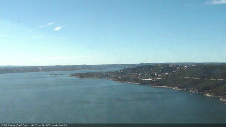 Lake Travis webcam, March 14, 2019 3:45 PM CT